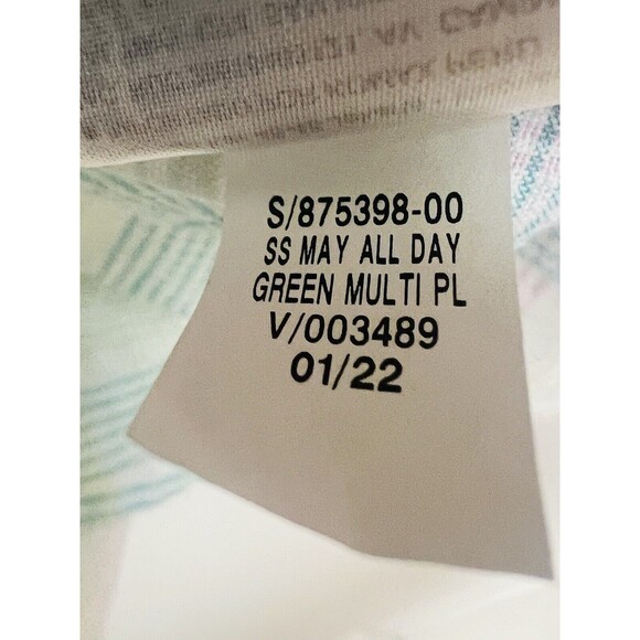 Old Navy Women's Pastel Pink Blue Yellow Puff Sleeve Cropped Top Size XL Ruffle - Picture 7 of 7